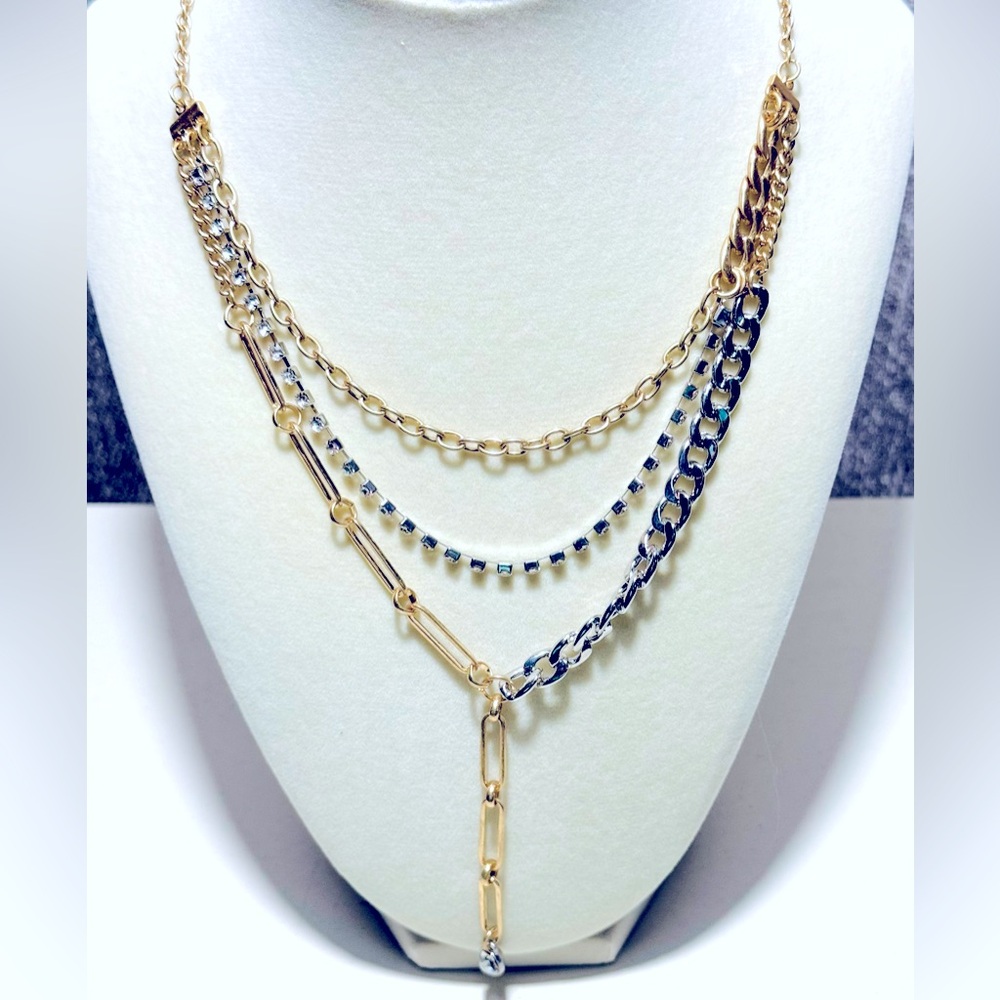 Melrose and Market Triple Strand Y Necklace NWT